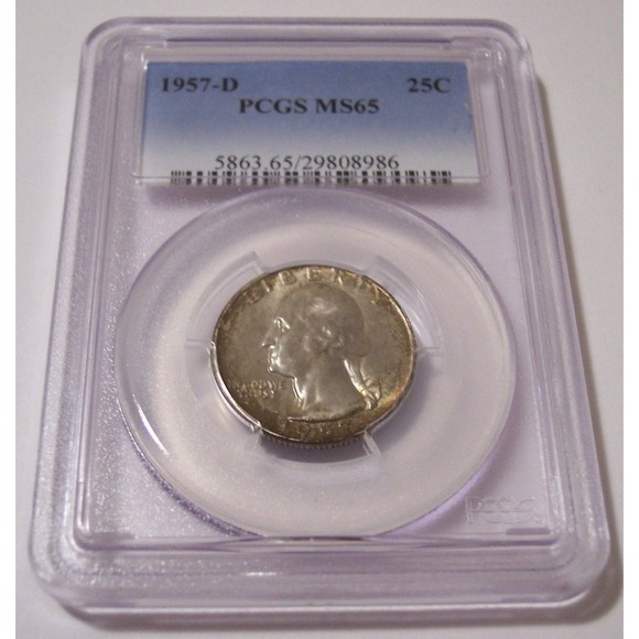 1957 D Washington Quarter MS65 PCGS - Picture 1 of 2